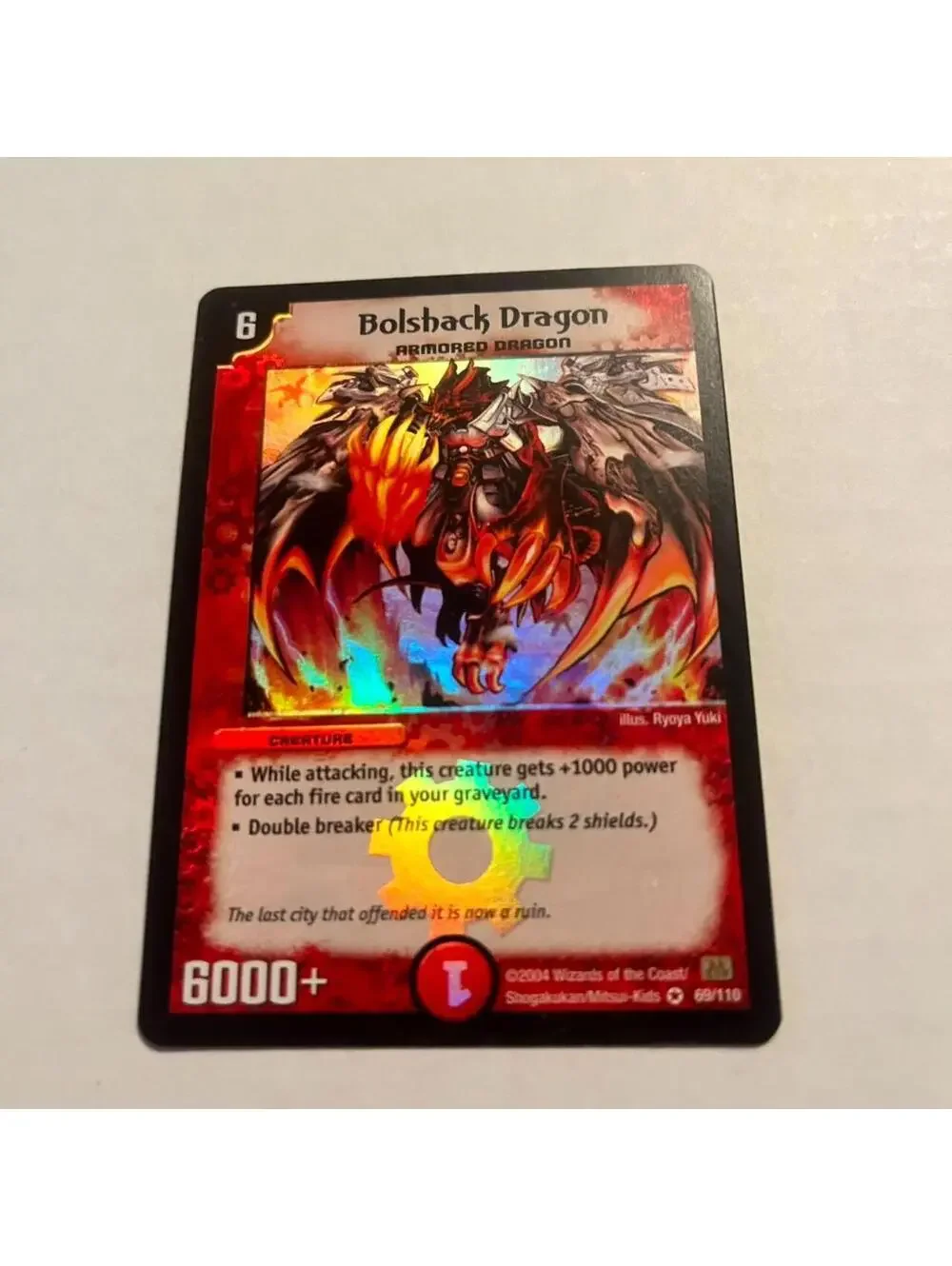 Duel Masters Bolshack Dragon 69/110 - Very Rare Holo 2004 - 6000+ Power